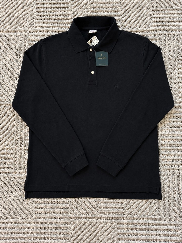NWT Brooks Brothers Golden Fleece Stretch Supima Long-Sleeve Polo Shirt Size L