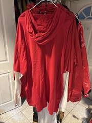 Supreme Layered Hooded LS Shirt Jersey Hoodie Red exclusive XXL