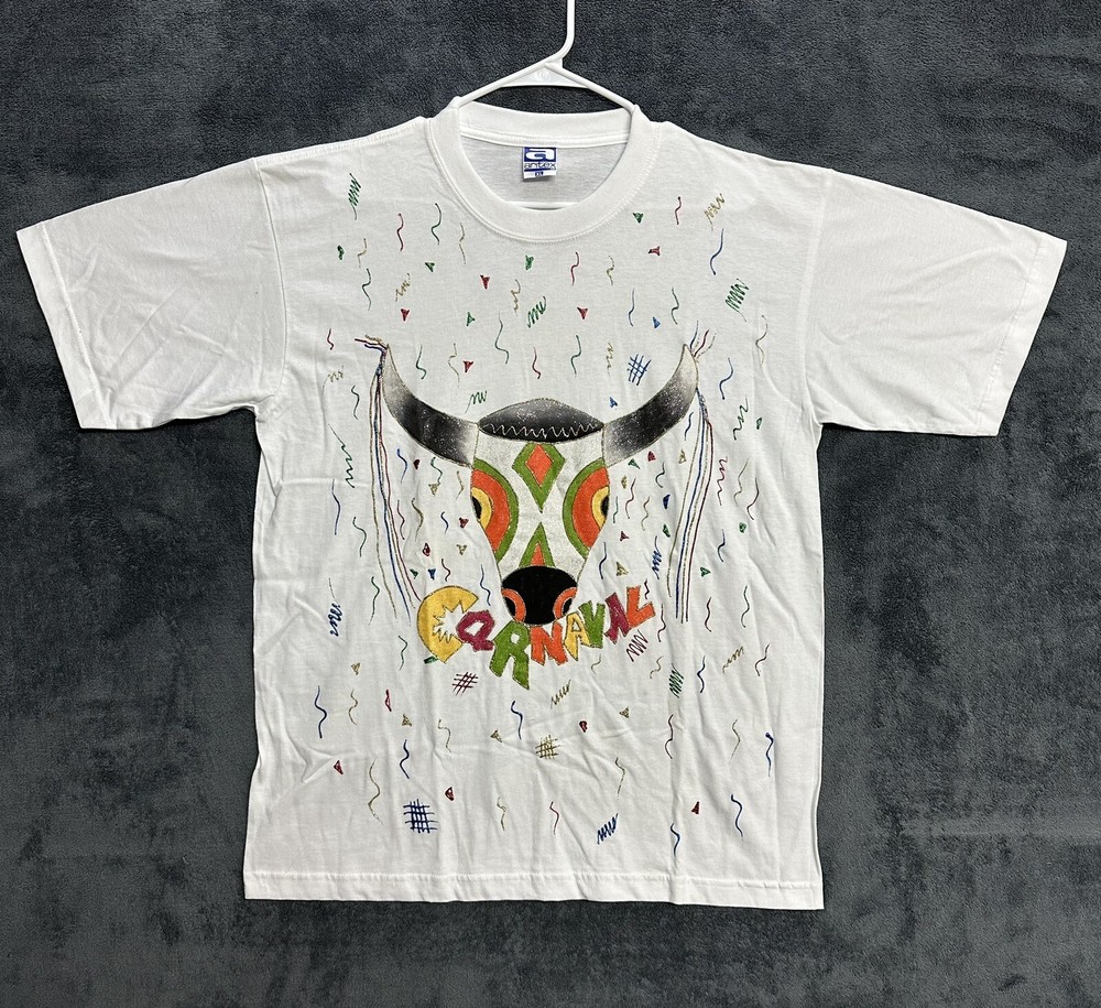 Vintage Carnival Party Shirt Size XL Artex Hispanic Bull Party Tee Oversized 90s