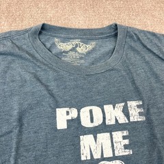 Vintage 2011 Pillsbury Doughboy Poke Me T-Shirt Men XL Blue Heather Short Sleeve