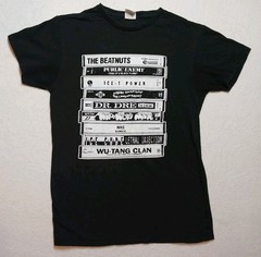 90s Hip Hop Graphic Tee S Wu-Tang Clan Dr Dre Nas Public Enemy Cassette Shirt