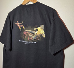 VTG Mortal Kombat vs DC Universe Tee Joker Scorpion Game Promo FACTORY FLAW Sz L