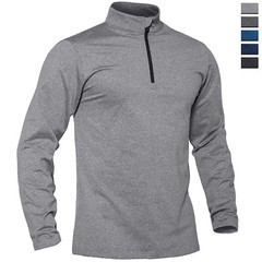 Mens Athletic Shirts Long Sleeve 1/4 Zip Lightweight Fleece Golf Active Pullover