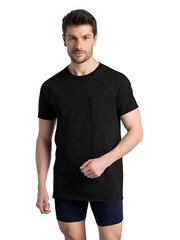 6 Pack Mens Eversoft 100% Cotton Stay Tucked Pocket Crew T-Shirt Large May Vary