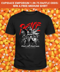 68-Peace. ANGEL APPAREL. Medium Unisex Tee-Shirt & Raffle