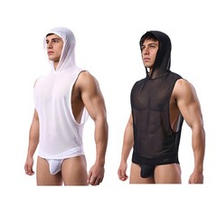 Men’s Shirts Daily Wear T-Shirt Fitness Undershirts Glossy Tank Top Button Vest