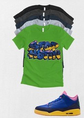 Custom Printed T-shirt to match Jordan 3 OG Retro Jordan 3 “Brazil” Stop Hating
