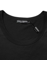DOLCE & GABBANA T-shirt Black Cotton Sleeveless Men Tank Top IT46/US36/S 300usd