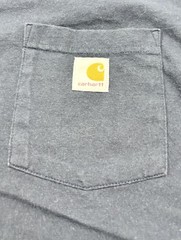 Carhartt Pocket Shirt Mens XL Blue Workwear Tee T-Shirt K87 Original Fit Logo
