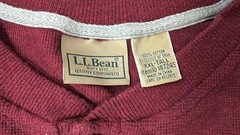 LL Bean Waffle Knit Henley Shirt Men XXL Thermal Stretchy Outdoors Heavy Cotton