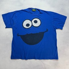Vintage Sesame Street Cookie Monster T-Shirt Adult Large Big Face 2009 Promo Y2K