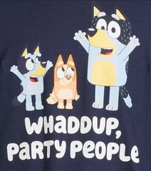 Bluey Shirt Mens M Party People Navy Blue Graphic Tee Bandit Bingo New