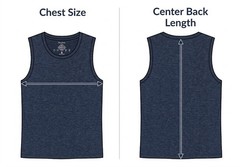 Flag & Anthem MadeFlex Men’s Crew Neck Navy Heather Sleeveless Tank Top Medium M