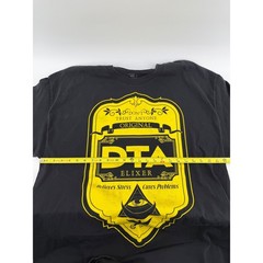 DTA Elixer Graphic T-Shirt XXL Rogue Status Black Yellow Print Streetwear GUC