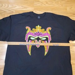 NWOT WWE Wrestle Mania NOLA 2018 Sz XXL Shirt Mardis Gras Mask Ultimate Warrior