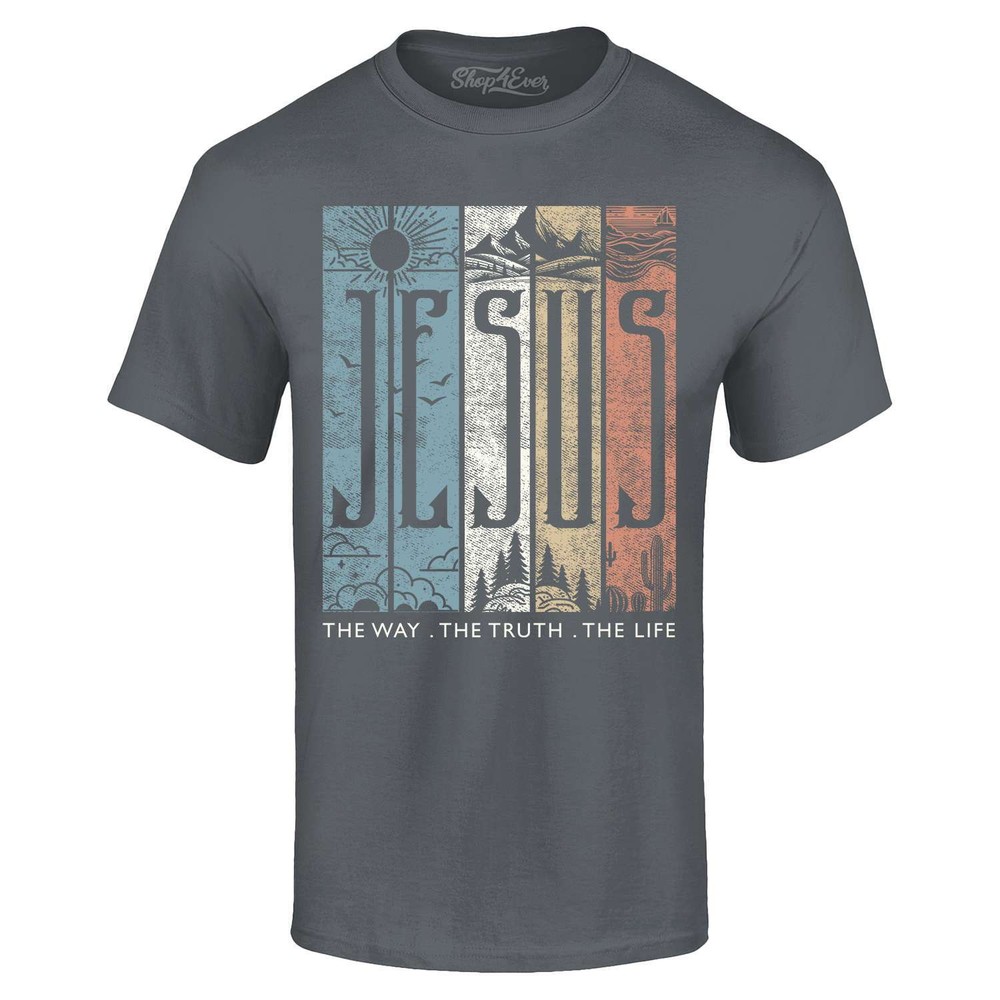 Jesus Loves You Minimal Cross T-shirt Christian Shirt