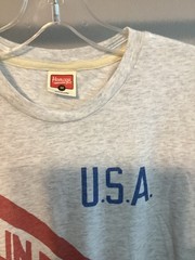 Med Homage tag USA run for fun retro soft shirt running