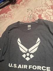 Air Force Shirt Mens Large Blue White US Military Logo Basic Graphic Tee
