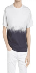 NWOT Theory Casey Dip Dye Gray Colorblock T-Shirt Men’s Size XXL