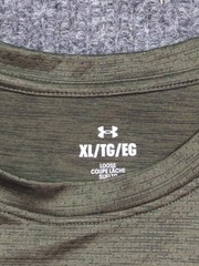 Under Armour Shirt Mens XL Green Short Sleeve Loose Fit Performance