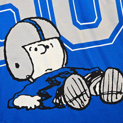 Snoopy Peanuts Football NFL Jersey Shirt Mens XL Blue Charlie Brown 50 NWT