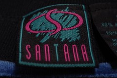 Vintage 90s Santana Striped Pocket T-Shirt Men’s L Acrylic Grunge Skater Surfer