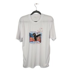 *Land of the Free Home of the Brave T-Shirt in White Size Large