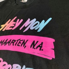 St. Maarten Hey Mon No Problem XL Tee Hanes Heavyweight 50/50 Single Stitch Vtg
