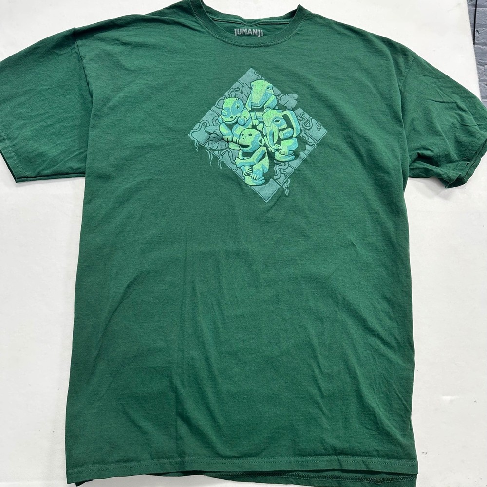 Jumanji Mens 2XL T-Shirt Green Loot Crate Exclusive Movie Graphic Retro Jungle