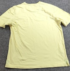Tommy Bahama Shirt Men Small Yellow Knit Short Sleeve Pima Cotton T-shirt Pocket