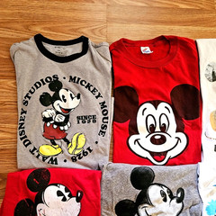 Disney Mickey Mouse Adult 6 T Shirt Bundle Various Sizes Modern Vintage M – 3XL