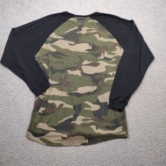 CSG Shirt Mens XXL Black Army Green Camo Raglan Tee