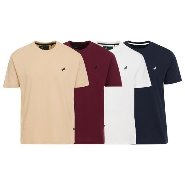 4 Pack Tiger Wolf Men’s Classic Short Sleeve T-shirt 100% Cotton Sizes S-XL