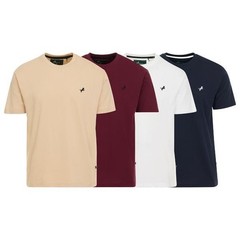 4 Pack Tiger Wolf Men’s Classic Short Sleeve T-shirt 100% Cotton Sizes S-XL