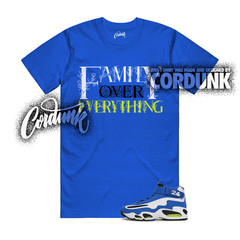 Air Griffey Max 1 Varsity Royal Blue White Volt Black T Shirt Match FAM