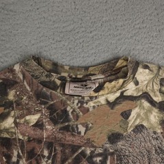 Vintage Mossy Oak Camo Shirt Mens Large Brown Long Sleeve Pocket Hunting USA 90s