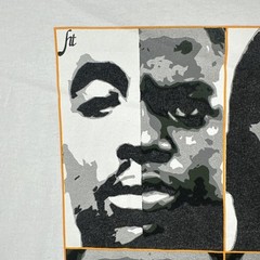 Vtg Alstyle Y2K Mens 2XL White T Shirt Tupac Notorious BIG Portrait Art Rap Tee
