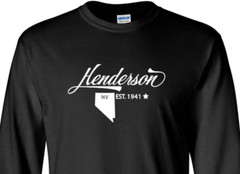 Henderson Nevada State T-Shirt Long Sleeve Graphic Tee Unisex apparel Text logo