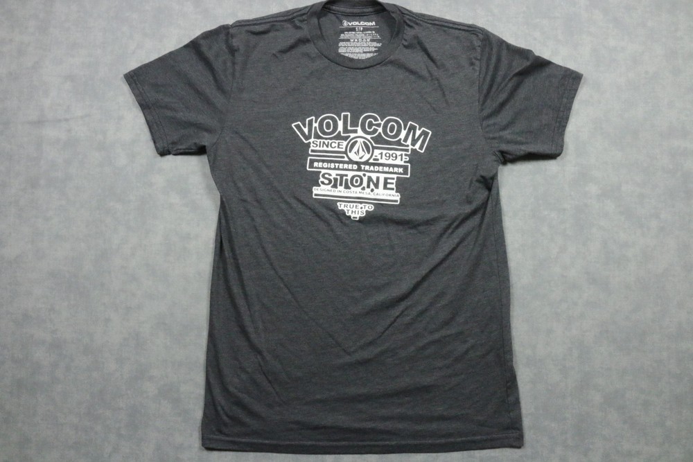 Volcom Stone Shirt Mens Small Gray Since 1991 Logo Graphic Surf Tee Tagless