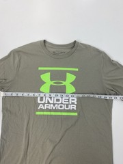 Under Armour Green/Gray Graphic Logo Crew Neck Short Sleeve Loose Tee Men M