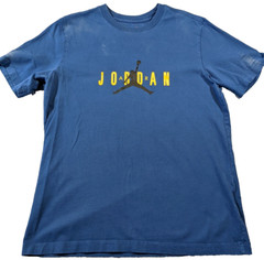 Air Jordan Tee Shirt Light Blue Jumpman Logo Spell Out Men’0s Size M Basketball