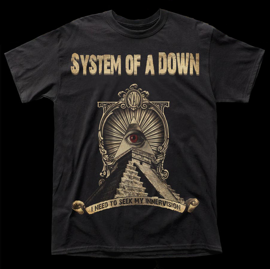 System of a Down SOAD PYRAMID Black Unisex T-shirt Size S-5XL