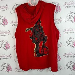 Captain Morgan tank top hoodie ahoy pirate barrel pirates Red Sleeveless Hoodie