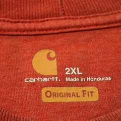 Carhartt Long Sleeve Tee Shirt COLOR VARIES Logo Spellout Sleeve Dark Orange 2XL
