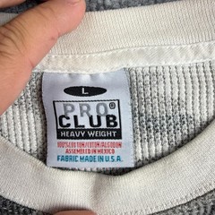 Pro Club Shirt Mens Large Gray Camo Thermal Heavyweight Waffle Knit Long Sleeve
