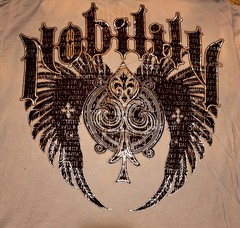 NOBILITY Valkyrie AFFLICTION style shirt Rock n roll X-Large Goth biker USA !!