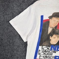 Vintage Mew Kids On The Block Shirt Mens Small White 80s 1989 Band Hangin Tough