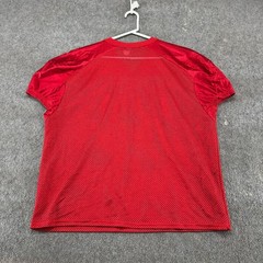 VINTAGE Russell Jersey Mens XL Red V Neck Mesh Football Practice Polyester Y2K