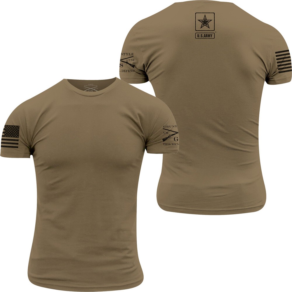 Grunt Style Army – Basic Back Logo T-Shirt – Tan 499