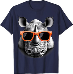 Cool Rhino Wearing Sunglasses Kids Adults T-Shirt